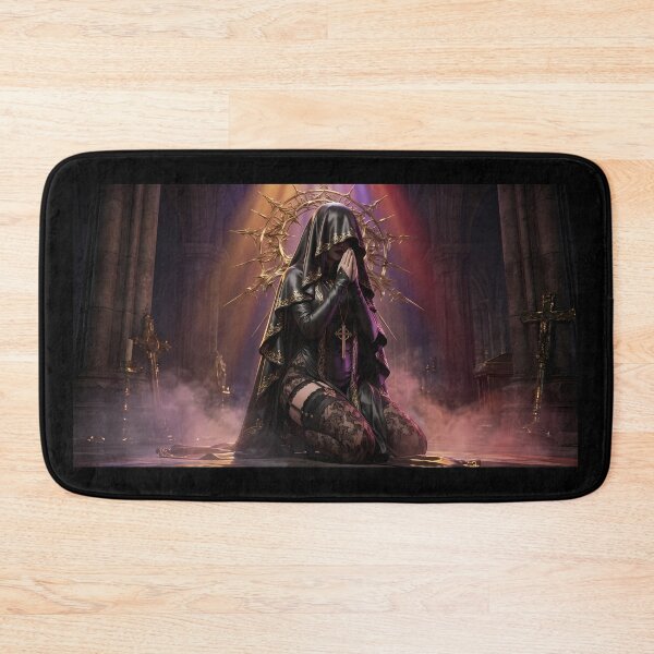 Item preview, Tattooed Dark Sorceress Nun Fantasy Art designed and sold by GalleryBrisArt.