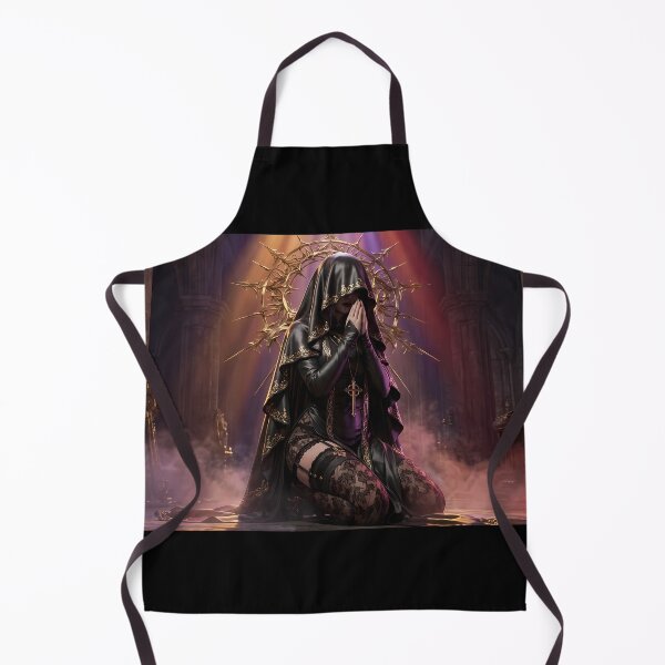 Item preview, Tattooed Dark Sorceress Nun Fantasy Art designed and sold by GalleryBrisArt.