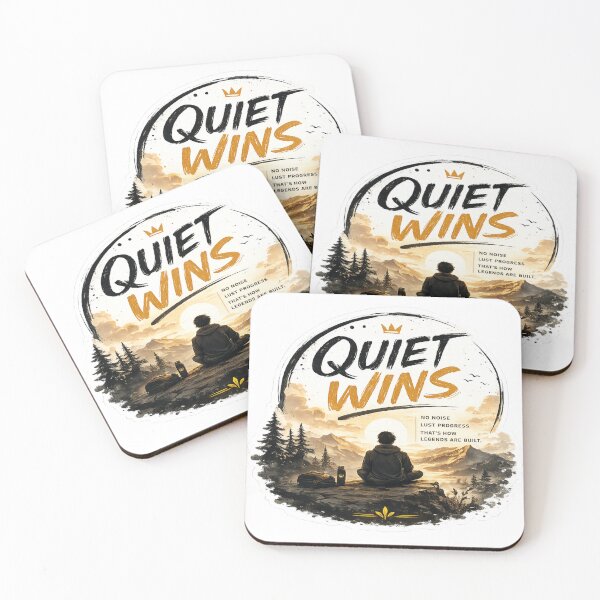 Item preview, Quiet Wins | Minimal Motivational Sticker designed and sold by Genzfirevibes.