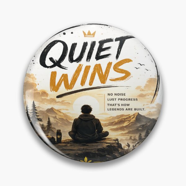 Item preview, Quiet Wins | Minimal Motivational Sticker designed and sold by Genzfirevibes.