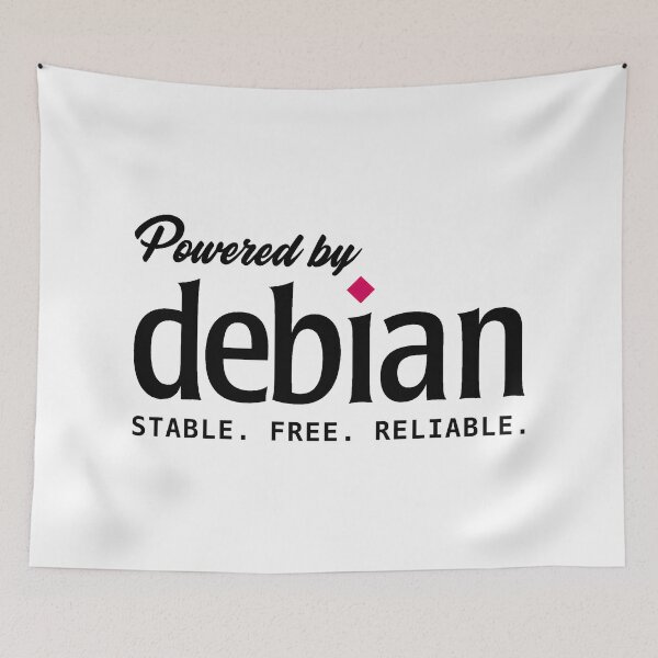 Item preview, Powered by Debian designed and sold by BrunoLinuxArt.