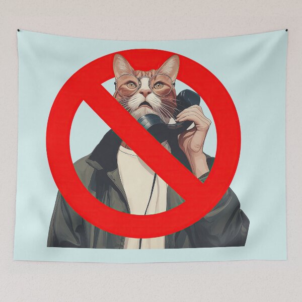 Item preview, No Catcalling Please Funny Cat Sign designed and sold by obstinator.