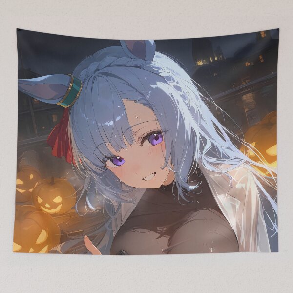 Item preview, Mejiro Ardan Uma Musume Halloween Velvet Night Charm designed and sold by B5fivemerch.