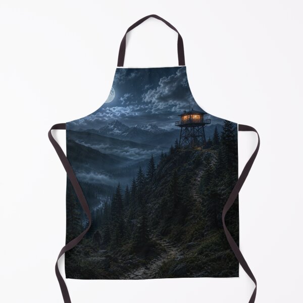Item preview, Full Moon Firewatch Tower Hidden Bigfoot Wilderness Night Adventure designed and sold by Swanny's Custom T-shirt and Gift Designs.