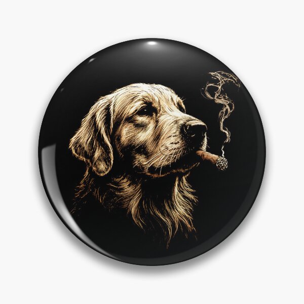 Item preview, Golden Retriever Smoking Cigarette Funny Meme  designed and sold by suhairee-studio.