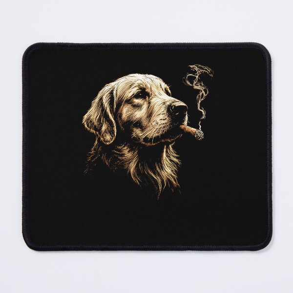 Item preview, Golden Retriever Smoking Cigarette Funny Meme  designed and sold by suhairee-studio.