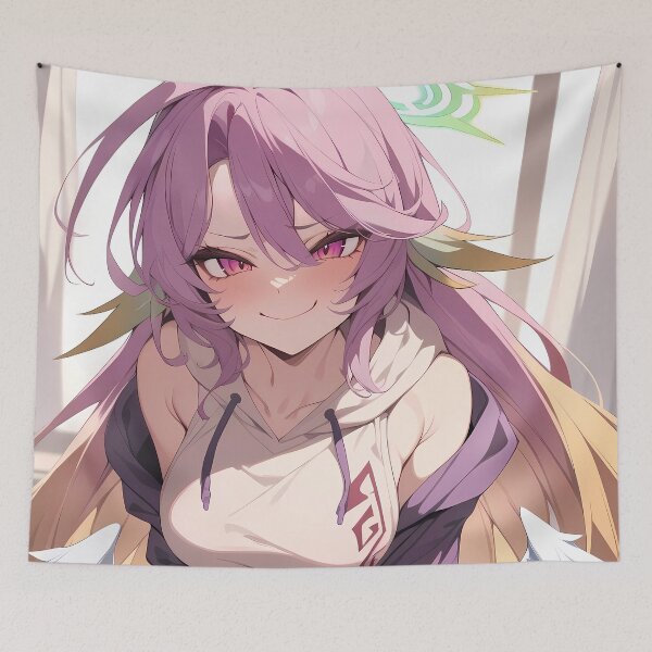 Item preview, Jibril No Game No Life Hoodie Wings Mischievous Smile designed and sold by B5fivemerch.