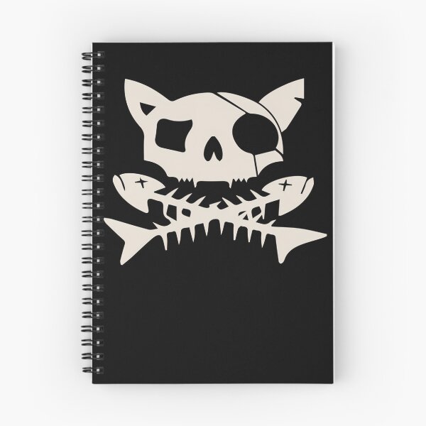 Item preview, Off White Silhouette of a Feline Skull Wearing an Eyepatch designed and sold by Simobch.