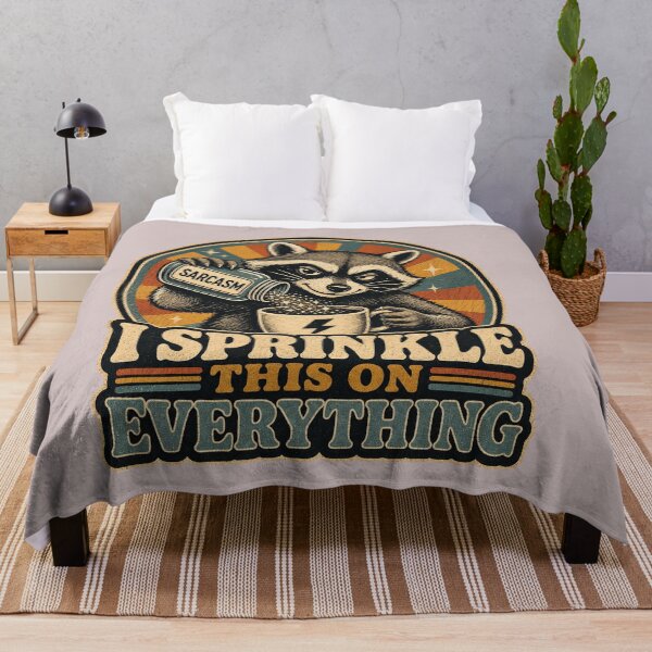 Item preview, I Sprinkle This On Everything - Sarcastic Raccoon designed and sold by GraphicVibe Designs.