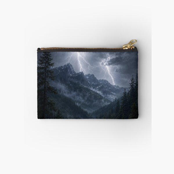 Item preview, Lightning Storm Mountain Hidden Bigfoot Wilderness Adventure designed and sold by Swanny's Custom T-shirt and Gift Designs.