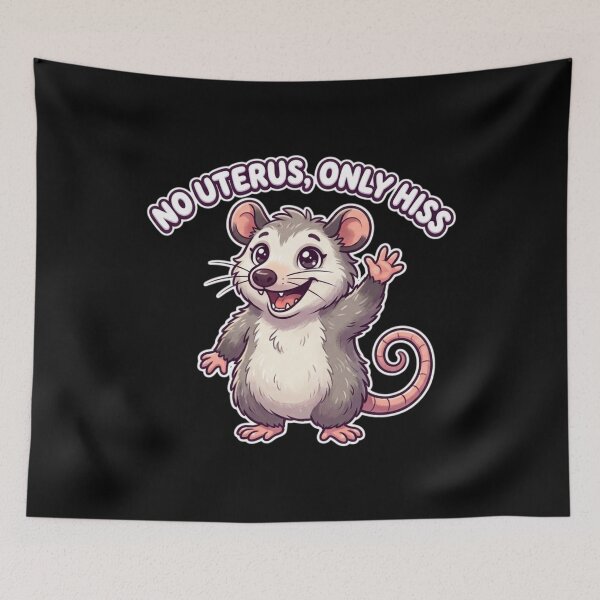 Item preview, No Uterus Only Hiss Funny Opossum Possum Hysterectomy designed and sold by Georain.