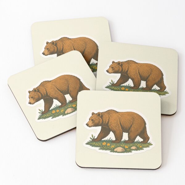 Item preview, Grizzly Bear Watercolor – California Wildlife Nature designed and sold by ChemicalXShop.