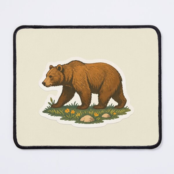 Item preview, Grizzly Bear Watercolor – California Wildlife Nature designed and sold by ChemicalXShop.