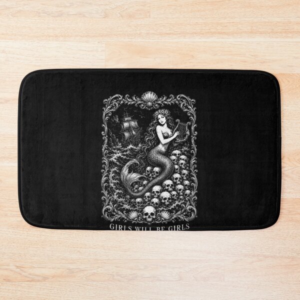 Item preview, Girls Will Be Ghouls – Gothic Mermaid Skull Dark Ocean Fantasy Design designed and sold by PosiMCreations.