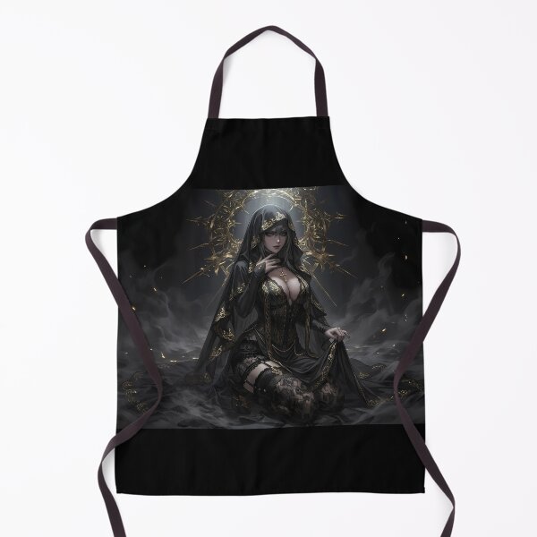 Item preview, Tattooed Dark Sorceress Nun Fantasy Art designed and sold by GalleryBrisArt.