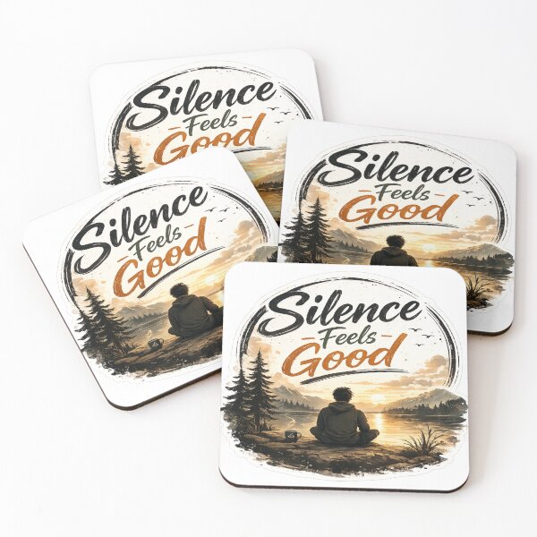 Item preview, Silence Feels Good | Peaceful Mind Aesthetic Sticker designed and sold by Genzfirevibes.
