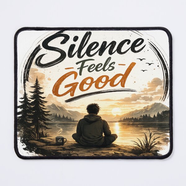 Item preview, Silence Feels Good | Peaceful Mind Aesthetic Sticker designed and sold by Genzfirevibes.