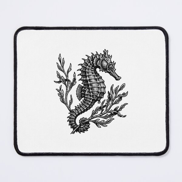 Item preview, Vintage Woodcut Seahorse Illustration designed and sold by DuckOddity.