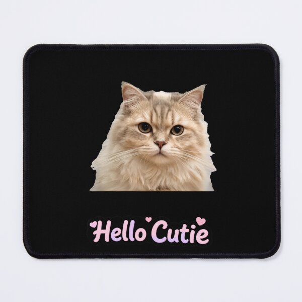 Item preview, Cute Fluffy Longhair Cat Hello Cutie Aesthetic designed and sold by Mark1228.