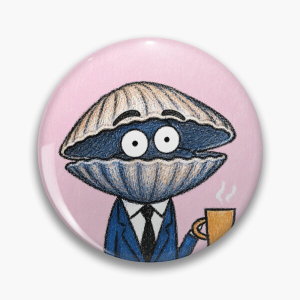 Item preview, Funny Clam in Suit Drinking Coffee – Cute Business Clam Cartoon Art designed and sold by 516 Studio.