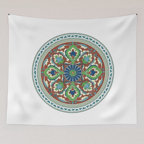 Item preview, Traditional Ottoman Iznik Ceramic Floral Mandala Design designed and sold by interdesigner.