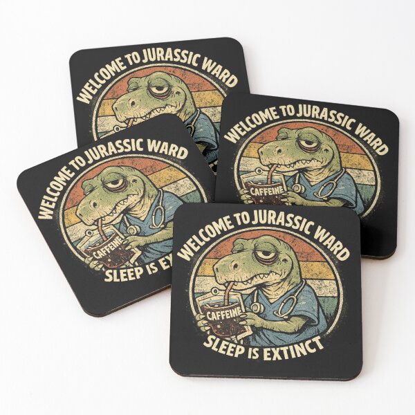 Item preview, Funny Dinosaur Nurse - Caffeine Lover designed and sold by Feral Feline.