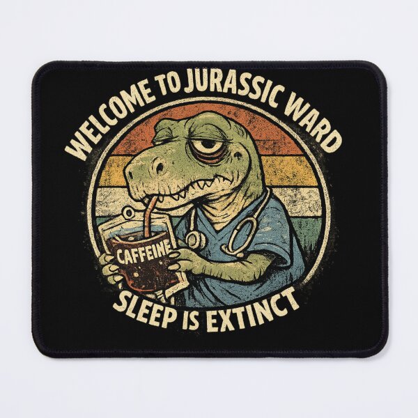Item preview, Funny Dinosaur Nurse - Caffeine Lover designed and sold by Retro Rascals Co..