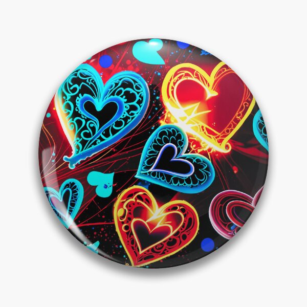 Item preview, Neon Heart Pattern – Vibrant Abstract Love Art for T-Shirts, Phone Cases & Home Decor designed and sold by IMuDesigner.