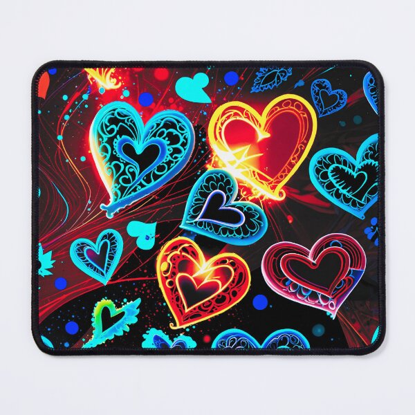 Item preview, Neon Heart Pattern – Vibrant Abstract Love Art for T-Shirts, Phone Cases & Home Decor designed and sold by IMuDesigner.