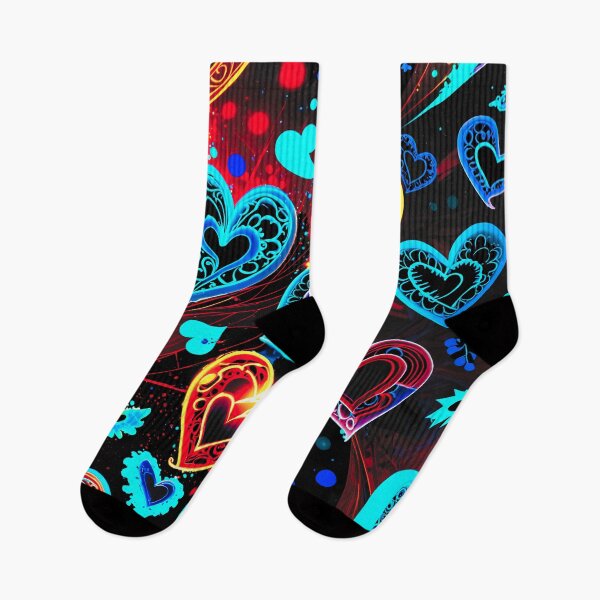 Item preview, Neon Heart Pattern – Vibrant Abstract Love Art for T-Shirts, Phone Cases & Home Decor designed and sold by IMuDesigner.