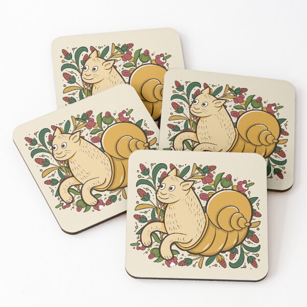 Item preview, Medieval Cat Snail Cute Drawing designed and sold by MariOyama.