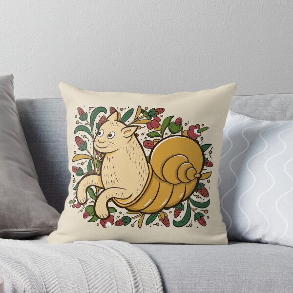 Item preview, Medieval Cat Snail Cute Drawing designed and sold by MariOyama.