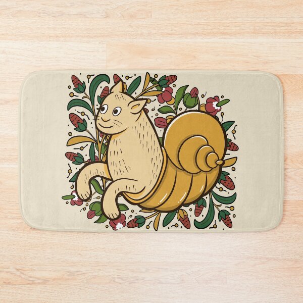 Item preview, Medieval Cat Snail Cute Drawing designed and sold by MariOyama.