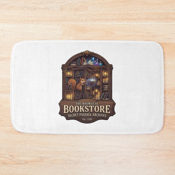 Item preview, The Whimsical Bookstore | Secret Passage Archives | Magical Squirrel Library | Enchanted Bookshop | Cottagecore Fantasy Sticker designed and sold by MrDev.