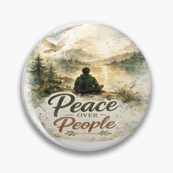 Item preview, Silence Feels Good | Peace Over People | Watercolor Mindfulness Sticker Aesthetic Sticker designed and sold by Genzfirevibes.