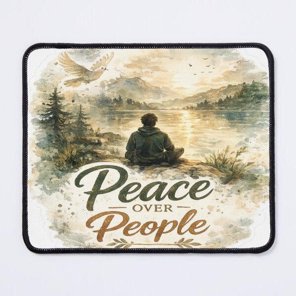 Item preview, Silence Feels Good | Peace Over People | Watercolor Mindfulness Sticker Aesthetic Sticker designed and sold by Genzfirevibes.