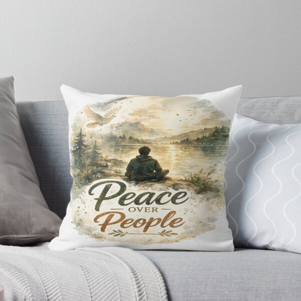 Item preview, Silence Feels Good | Peace Over People | Watercolor Mindfulness Sticker Aesthetic Sticker designed and sold by Genzfirevibes.