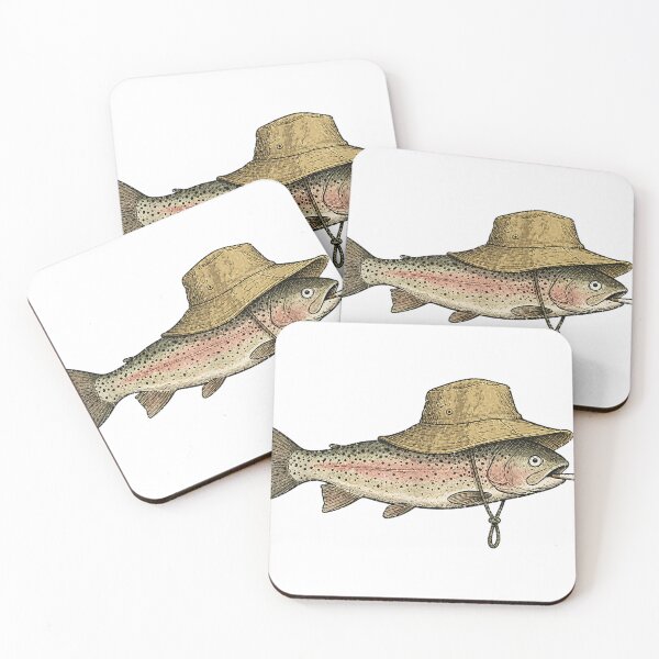 Item preview, Cool Trout Fish Smoking Outdoor Angler Humor Art T-Shirt designed and sold by Juvestore24.