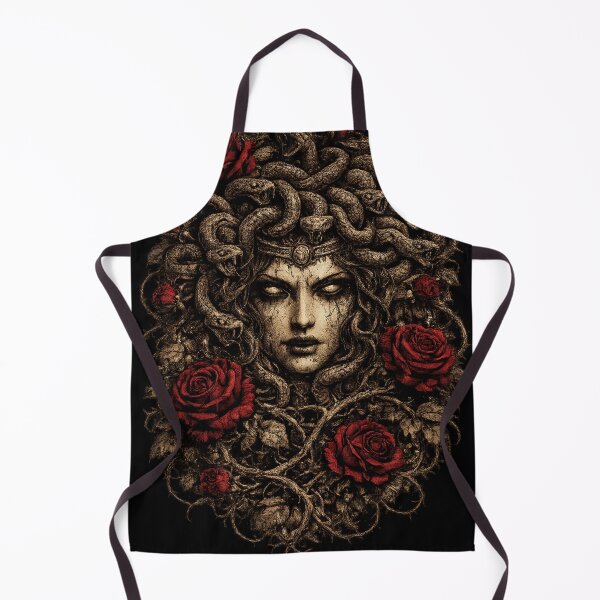 Item preview, Dark Gothic Medusa Roses Vintage Woodcut Illustration T-Shirt | Occult Snake Queen Graphic designed and sold by Peanutspixel.