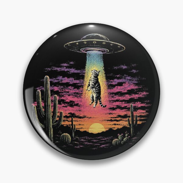 Item preview, UFO Abduction Cat Funny Vintage Cat Meme Retro Graphic designed and sold by Artifyo.