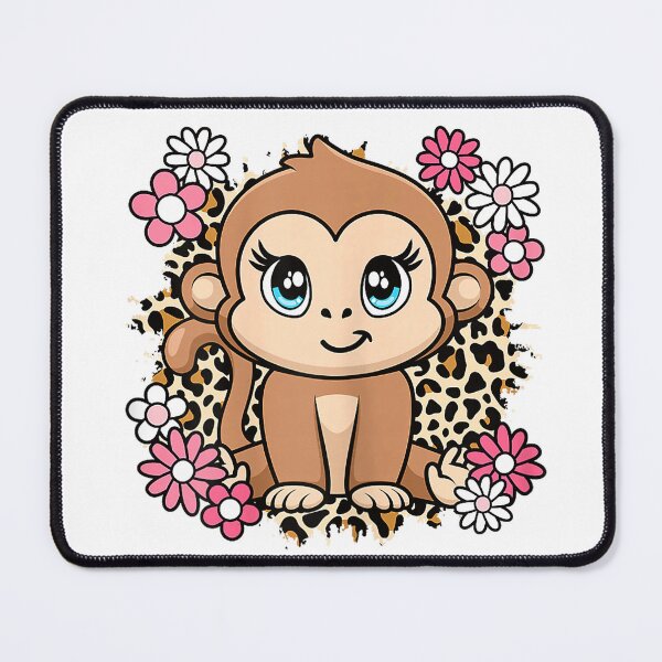 Item preview, Cute Monkey Flowers Monkey Lover Women Girls Kids T-Shirt designed and sold by JankoZED.