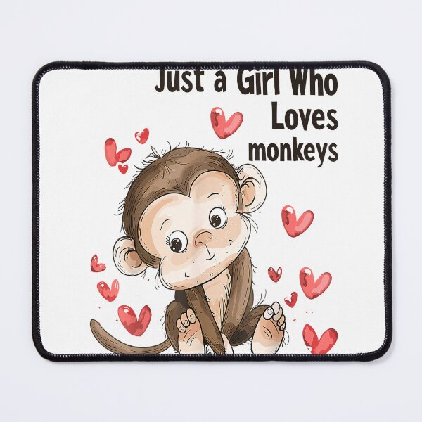 Item preview, Cute Monkey Lovers Gift Just A Girl Who Loves Monkeys T-Shirt designed and sold by bauchbryan.
