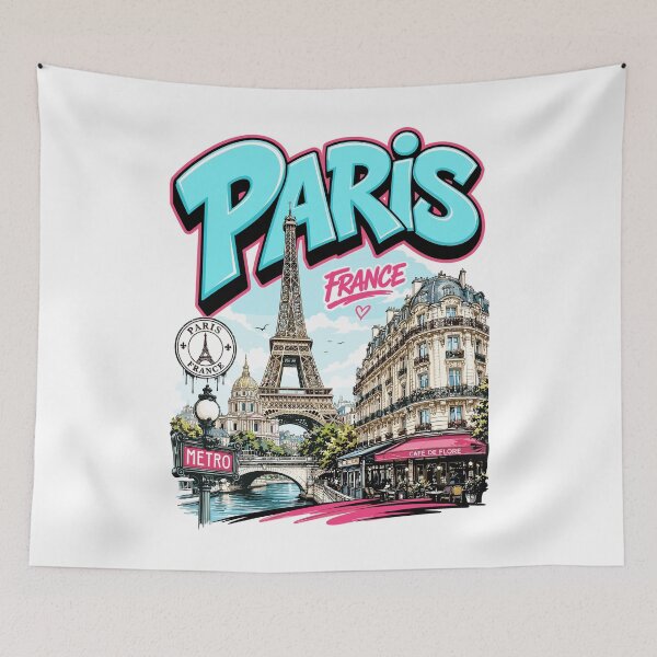 Item preview, Paris Street Art Urban Graphic Tee designed and sold by EdwinkOne.