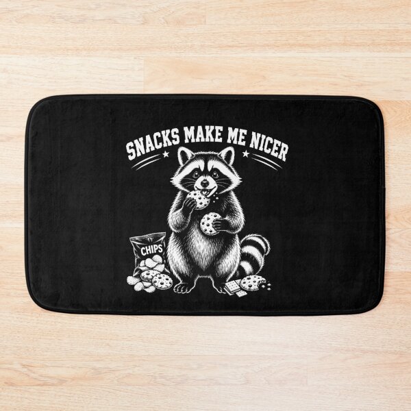 Item preview, Snacks Make Me Nicer – Funny Raccoon Snack Lover Animal Humor Design designed and sold by PosiMCreations.