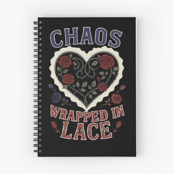 Item preview, Chaos Wrapped In Lace Gothic Heart Rose Thorns Tshirt designed and sold by HopeAndHustle.