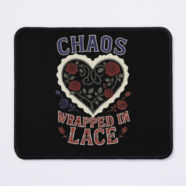 Item preview, Chaos Wrapped In Lace Gothic Heart Rose Thorns Tshirt designed and sold by HopeAndHustle.