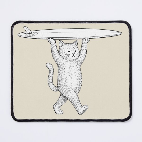 Item preview, Surfing Cat Summer Beachwear Apparel designed and sold by bosamji.