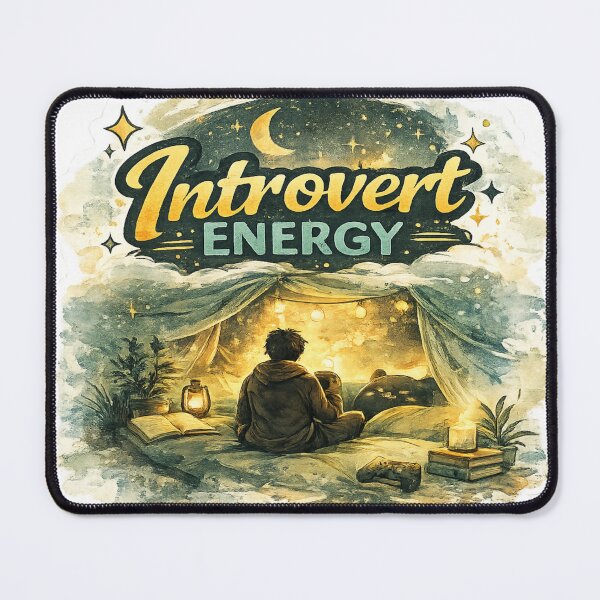 Item preview, Introvert Energy | Cozy Aesthetic Introvert Sticker designed and sold by Genzfirevibes.