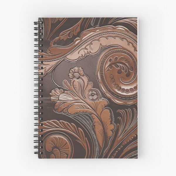 Item preview, Tooled Leather Western Floral Pattern Vintage Cowboy Rustic Leathercraft Design designed and sold by CoastalEmp.