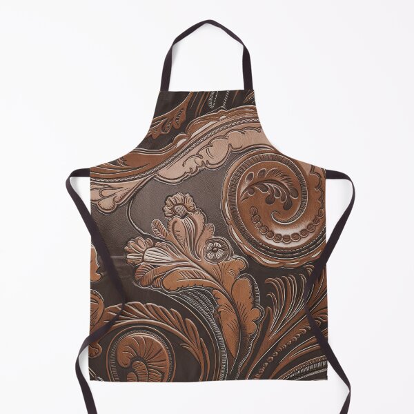 Artikelvorschau, Leder mit punziertem Western-Blumenmuster, Vintage-Cowboy-Stil, rustikales Lederhandwerksdesign entworfen und verkauft von CoastalEmp.